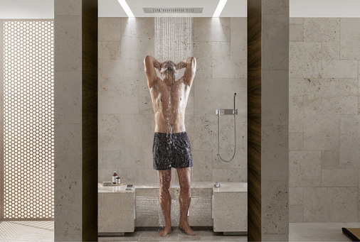 <p>
Wasser für alle Körperteile: Comfort Shower von Dornbracht ist optional erweiterbar um Leg Shower – eine Anwendung, die belebende Beingüsse auf Knopfdruck ermöglicht.
</p>