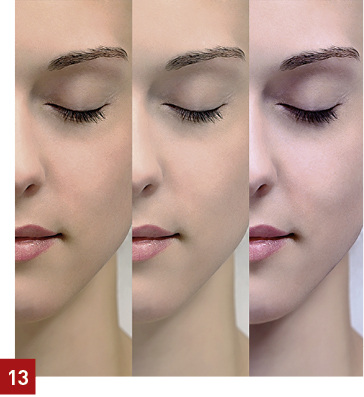 <p>
Das Beispiel zeigt die Wirkung unterschiedlicher Farbtemperaturen auf das Gesicht, von warm (links) zu kalt (rechts). 
</p>

<p>
</p> - © Zierath


