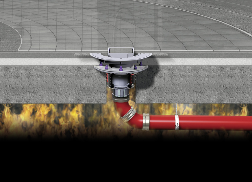 Bild 3: Das Brandschutzelement Fire-Kit quillt im Brandfall auf und verhindert so eine Brandweiterleitung.