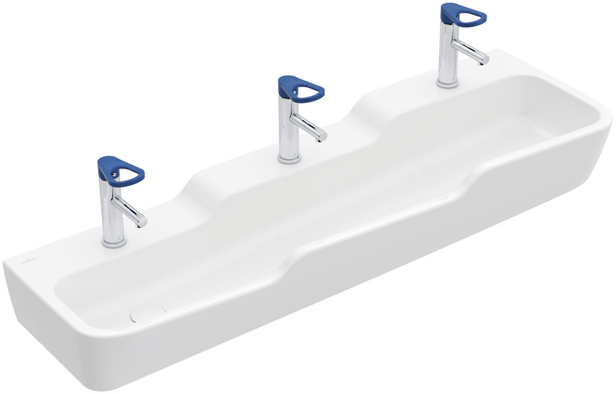 Alle Keramikelemente von O.novo Kids sind mit der Keramikoberfläche Ceramic­Plus erhältlich, die Schmutzpartikel und Wasser regelrecht abstößt, und können mit der antibakteriellen Glasur AntiBac gewählt werden, die sowohl für Keramik als auch für WC-Sitze verwendet wird.