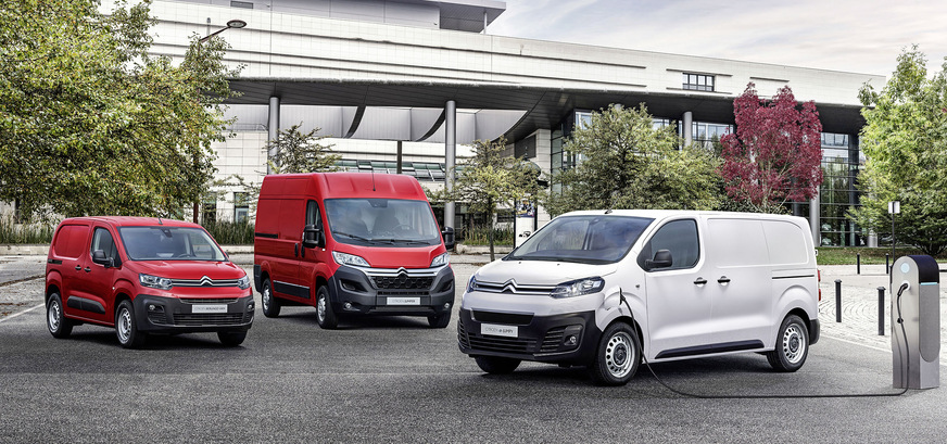 Elektrooffensive beim PSA-Konzern: In diesem Jahr kommen Kompakttransporter (rechts: Citroën Jumpy Electric) als Stromer, ein Jahr später folgen Lieferwagen (links: Citroën Berlingo Electric) und zuletzt große Transporter wie der Citroën Jumper Electric.
