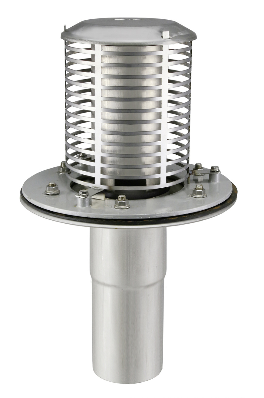 Retentionsdachablauf mit Drosselrohr.