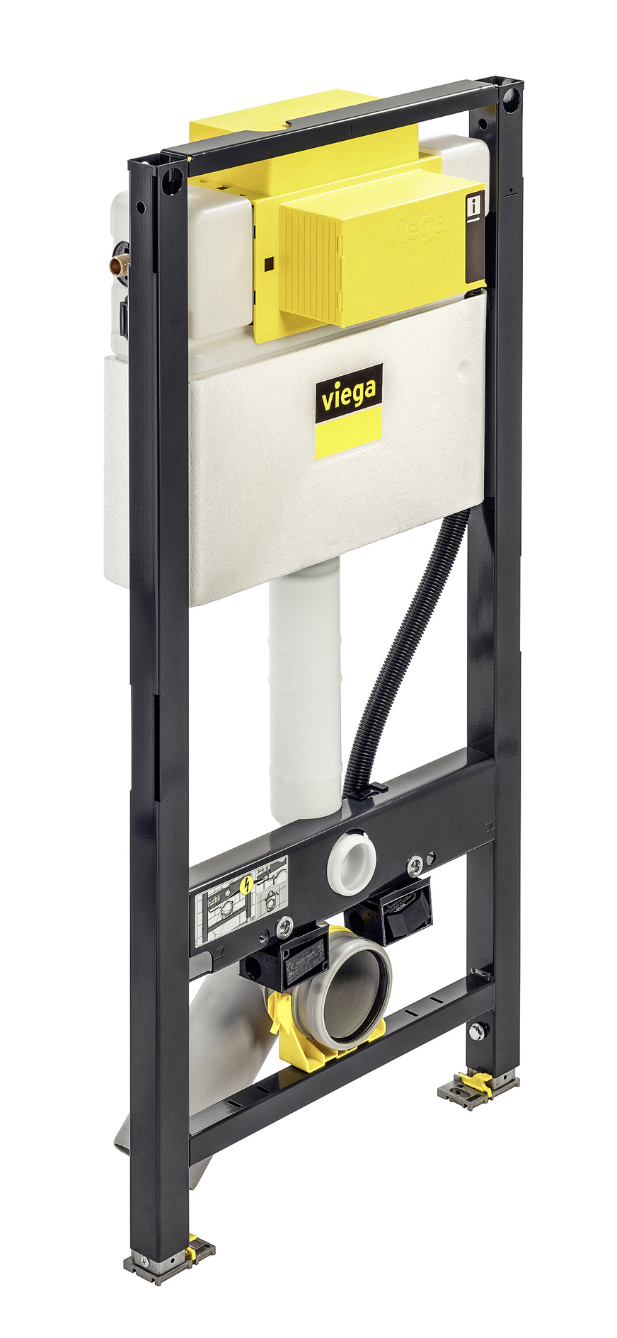 Das WC-Element Prevista-Dry sorgt mit der AquaVIP-Spülstation von Viega dafür, dass es nicht zu  Stagnationen in den Rohrleitungen kommt.