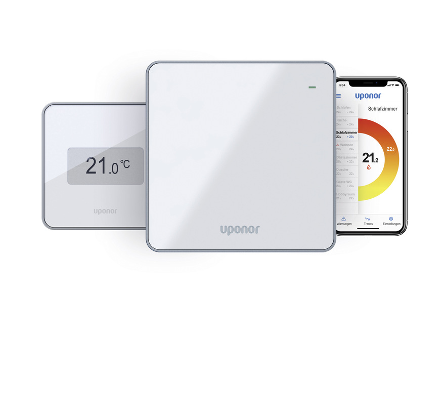Das Regelungssystem Uponor Smatrix Pulse verbindet Energieeffizienz und Wohnkomfort mit Smarthome-Anwendungen.