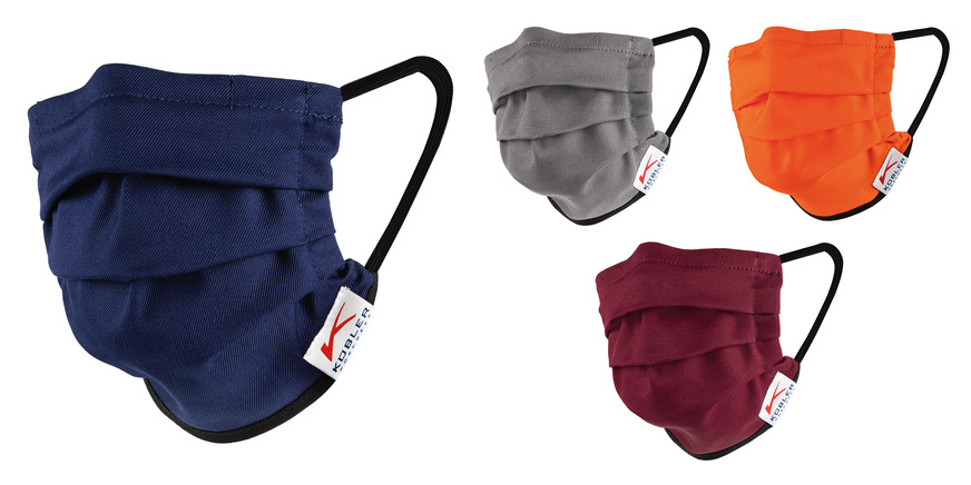 Die hochwertigen Mund-Nasen-Masken von Kübler sind kein Einmalprodukt, sondern können vielfach wiederverwendet werden.