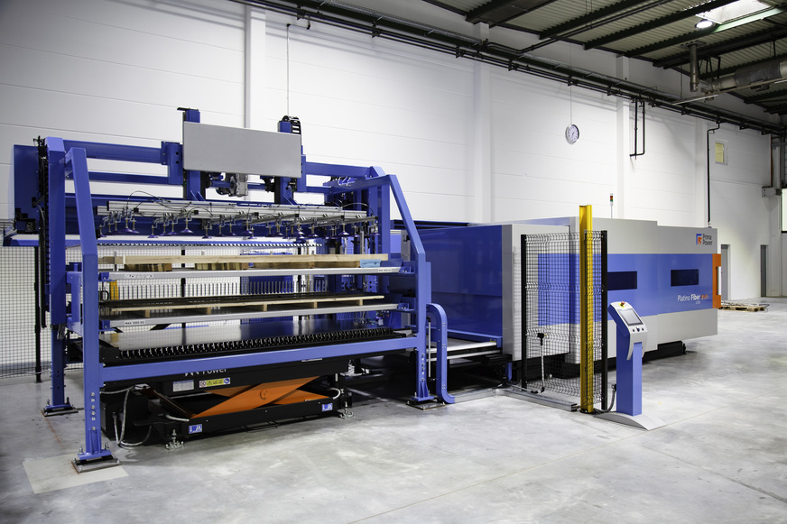 Die neu aufgestellte Lasermaschine bei der Systemair GmbH in Boxberg.