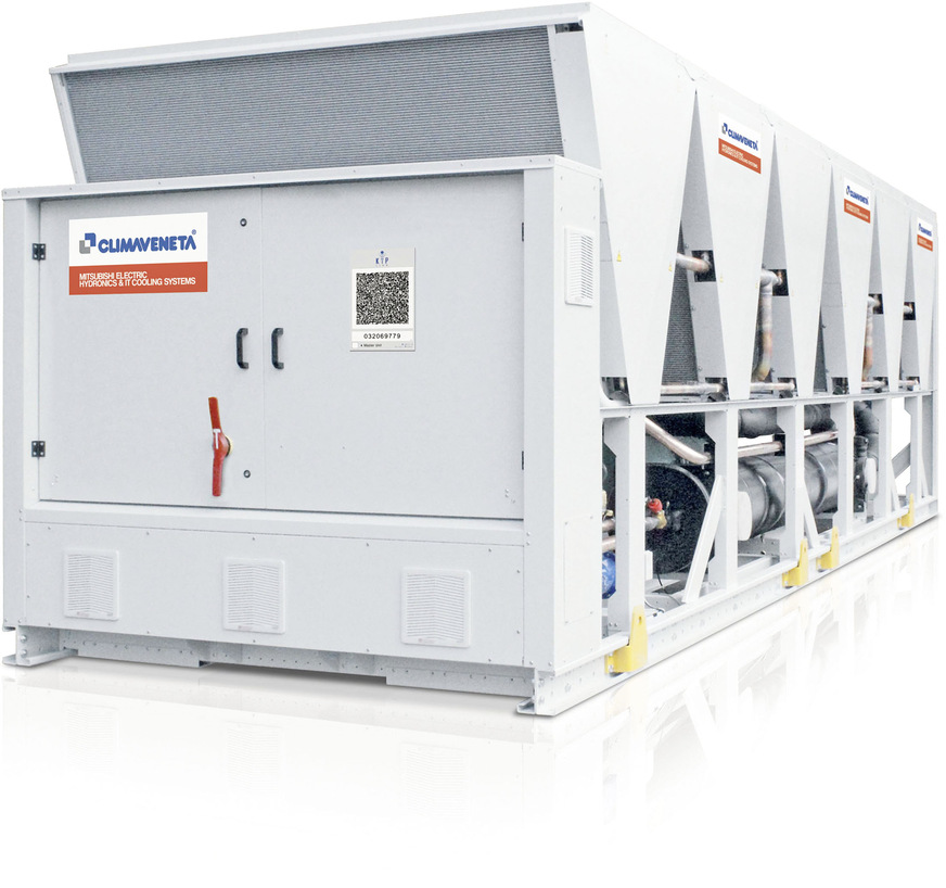 Die Verwendung des Kältemittels R1234ze (GWP von 7) verbindet bei den Climaveneta-Kaltwassersätzen FX HFO eine hohe Effizienz und ein sehr geringes Treibhauspotenzial.
