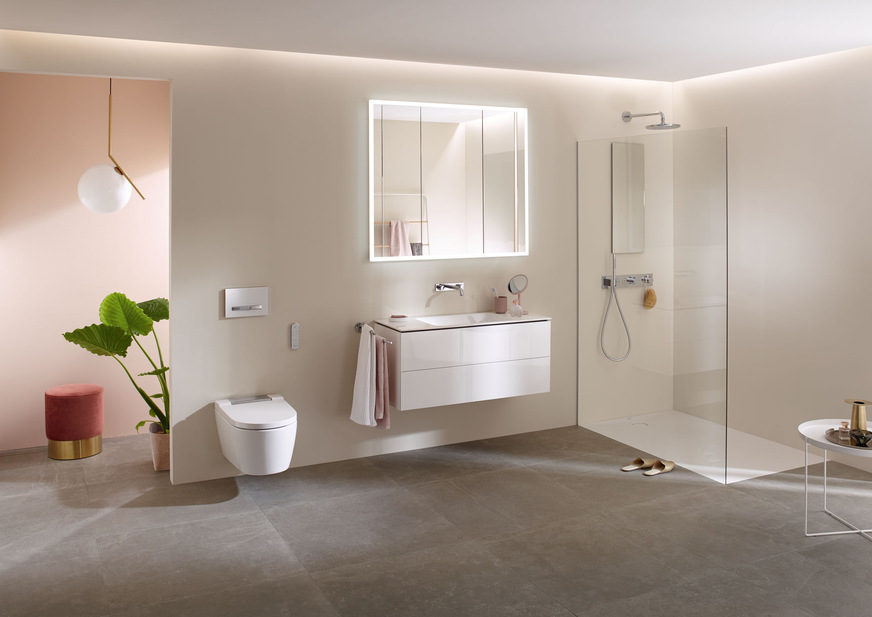 Das Dusch-WC Geberit AquaClean Sela bietet eine hygienische Reinigung mit Wasser.
