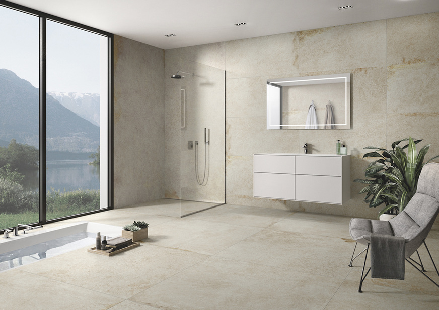 Fliesenserie Optima und&nbsp;Badmöbelkollektion Finion von Villeroy & Boch.