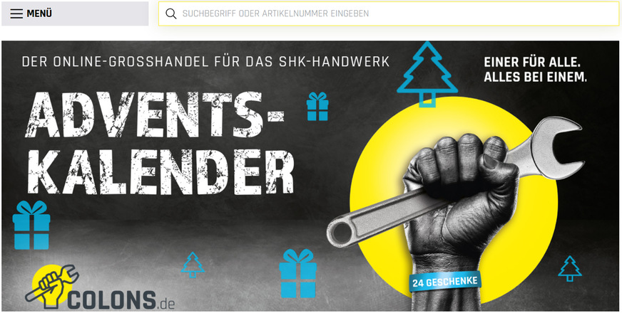 Ab dem 1. Dezember verlost Colons.de 24 Tage lang hochwertige Gewinne unter den täglichen Bestellungen.