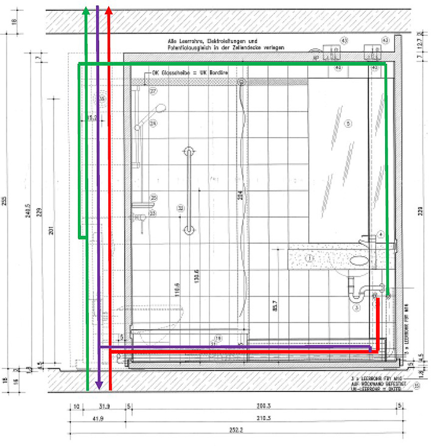 Bild 8: Leitungsführung nach Umbau, schematischer Leitungsverlauf.