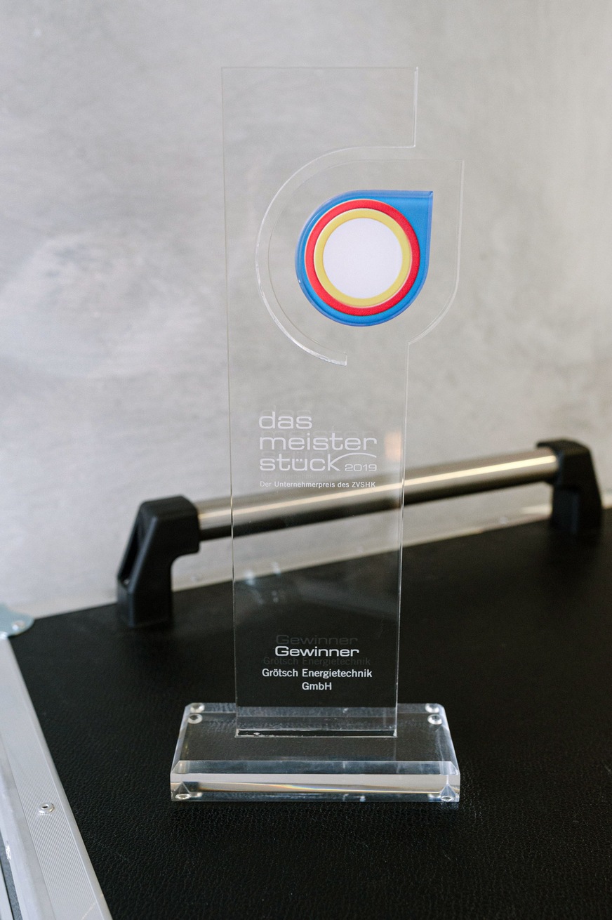 Der Award des Preisträgers Grötsch Energietechnik.