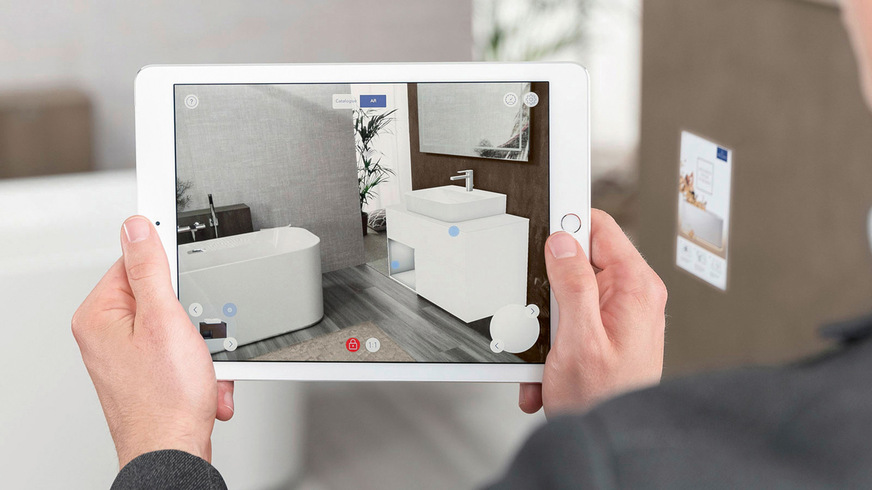 Hersteller nutzen Augmented Reality schon für die Präsentation und Konfiguration von z. B. Badmöbeln.