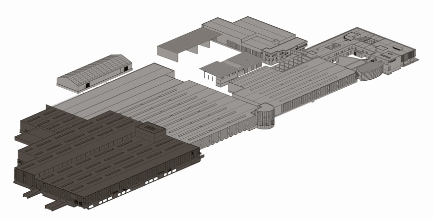 Der dunkelgraue Bereich markiert die Erweiterung um 18 000 m2.