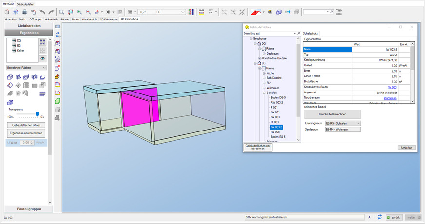 Die neueste Software aus dem Hause Hottgenroth stellt den baulichen Schallschutznachweis nach DIN 4109&nbsp;und somit die Gesundheit und das Wohlbefinden der Menschen in Gebäuden in den Fokus.