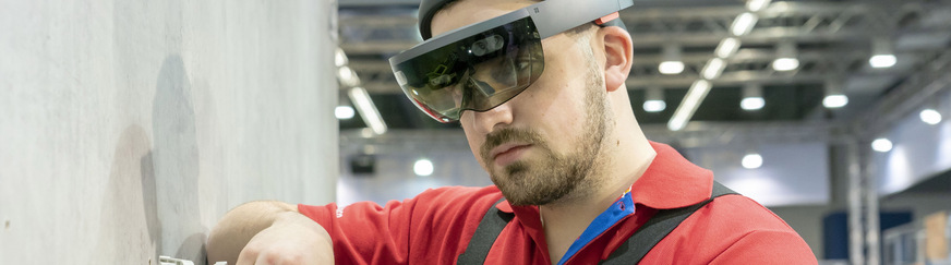 Per Datenbrille Detailkenntnisse übertragen: Für Montage, Wartung oder Reparatur von Geräten führt dies zu einer qualitativen Verbesserung der Arbeitsorganisation im Handwerksunternehmen.