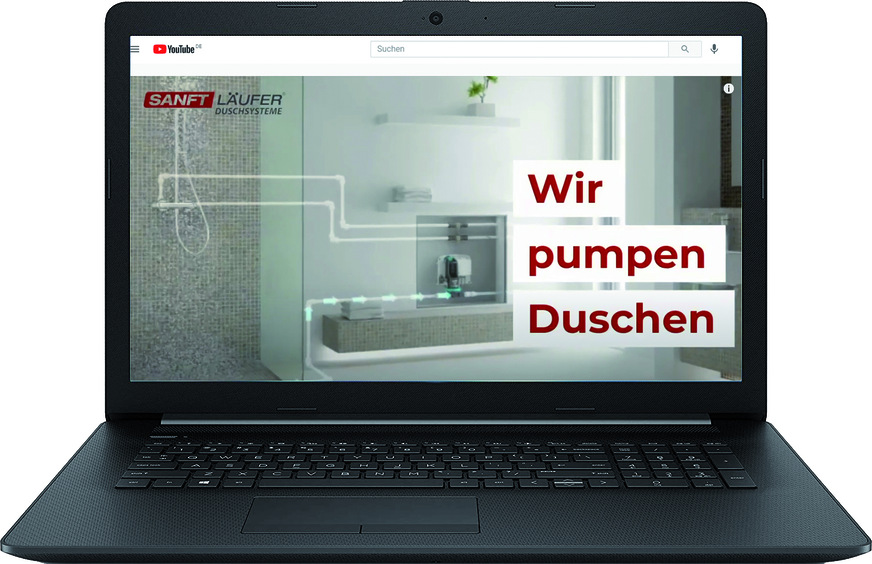 Reinschauen lohnt sich: Das Komplettset “Sanftläufer Universal” für bodengleiches Duschen wird jetzt auch auf YouTube genau erklärt.