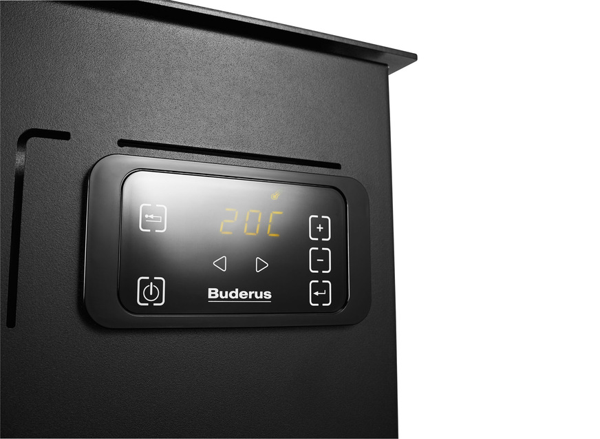 Beim Pelletofen Logastyle Lamina zeigt das Display u.a. die erzeugte Energie, die aktuelle Leistung und die Menge der verbrannten Pellets ab.&nbsp;