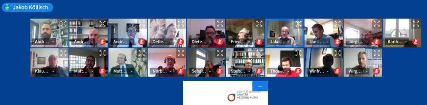 Herbsttagung digital: Der Bundesfachgruppe SHK blieb Mitte November aufgrund der Pandemie keine andere Wahl, als sich zu einer Webkonferenz zusammenzuschalten.&nbsp;