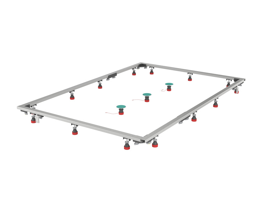Montagerahmen SF zum Einbau schwerer Duschwannen aus Mineralguss.&nbsp;