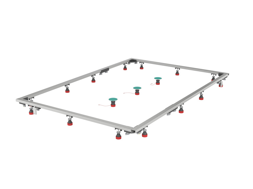 Montagerahmen SF zum Einbau schwerer Duschwannen aus Mineralguss. 
