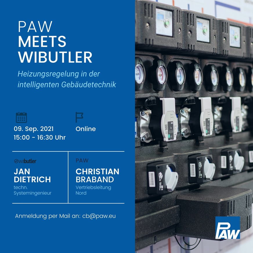 PAW meets Wibutler – Informationen über die Anwendungsmöglichkeiten erhalten Interessierte in einem Online-Seminar am 9. September 2021.