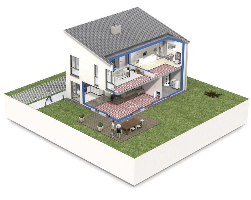 Die Flächenkühlung bietet optimale Voraussetzungen, um die Anforderungen des Gebäudeenergiegesetzes beim Primärenergiebedarf zu erfüllen.