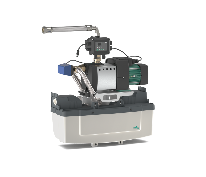 Beispiel einer Druckerhöhungsanlage zur Regenwassernutzung.