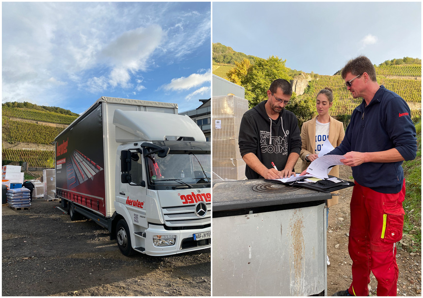 Das Unternehmen Herotec spendet Material für Fußbodenheizungen für eine Gesamtfläche von 1000 m² an Flutopfer in Bad Neuenahr.&nbsp;&nbsp;
