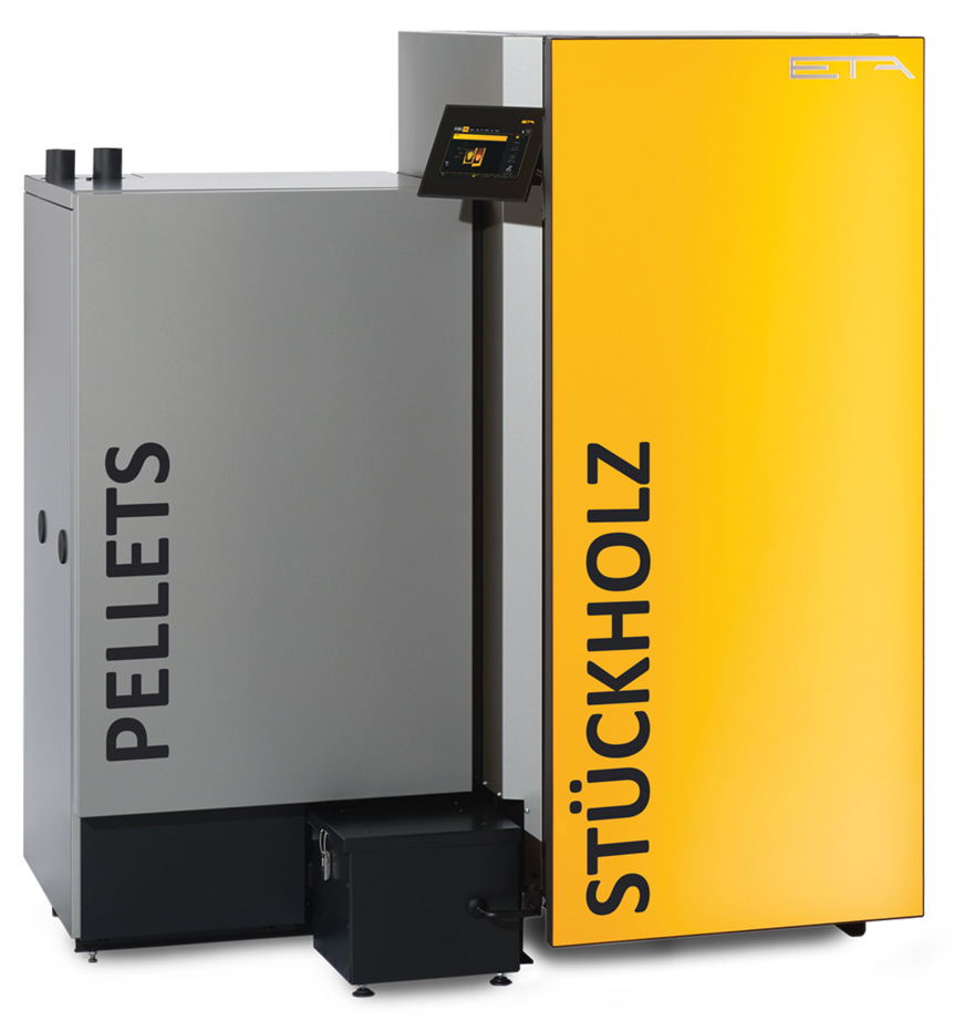 Ein Trend geht dahin, handbeschickte Scheitholzvergaser mit automatischer Feuerung zu Scheitholz-Pellet-Kombis zu verbinden.