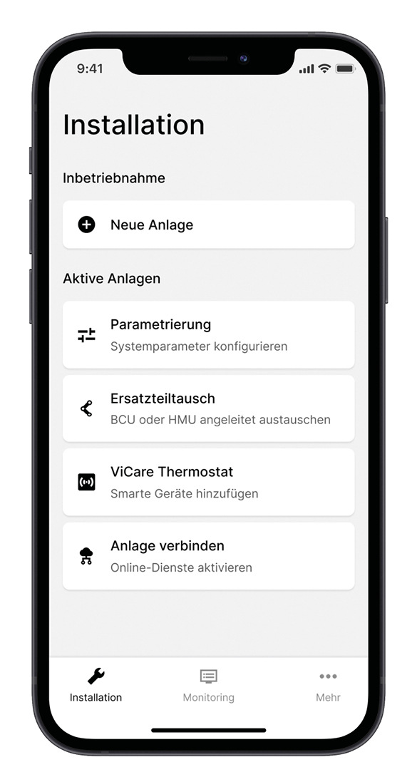 Bild 7: Für den Arbeitsalltag mindestens ebenso wichtig wie die Wasser­pumpenzange: Digitale Servicewerkzeuge wie Vitoguide entwickeln sich derzeit zu internet­basierten All-in-one-Tools.