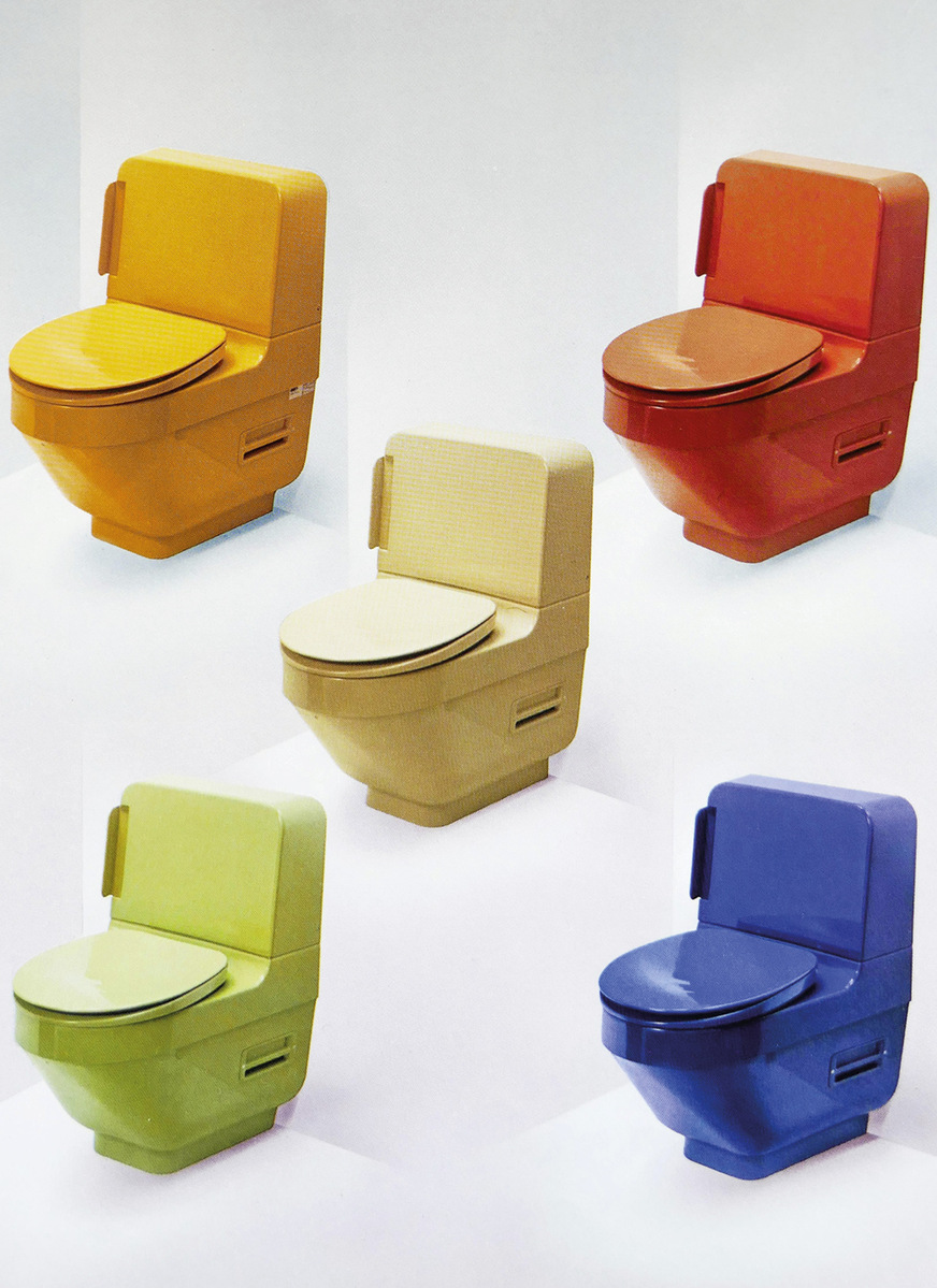 Die Kunden konnten früher unter einer Vielzahl von Farben für „ihr“ Dusch-WC wählen. Heute überwiegt die Farbe Weiß.