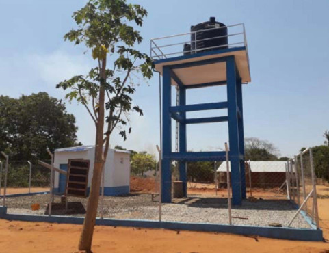 In Mosambik sind Wassertürme wie dieser hier ein wichtiges Element in der landesweiten Versorgung mit sauberem Trinkwasser.