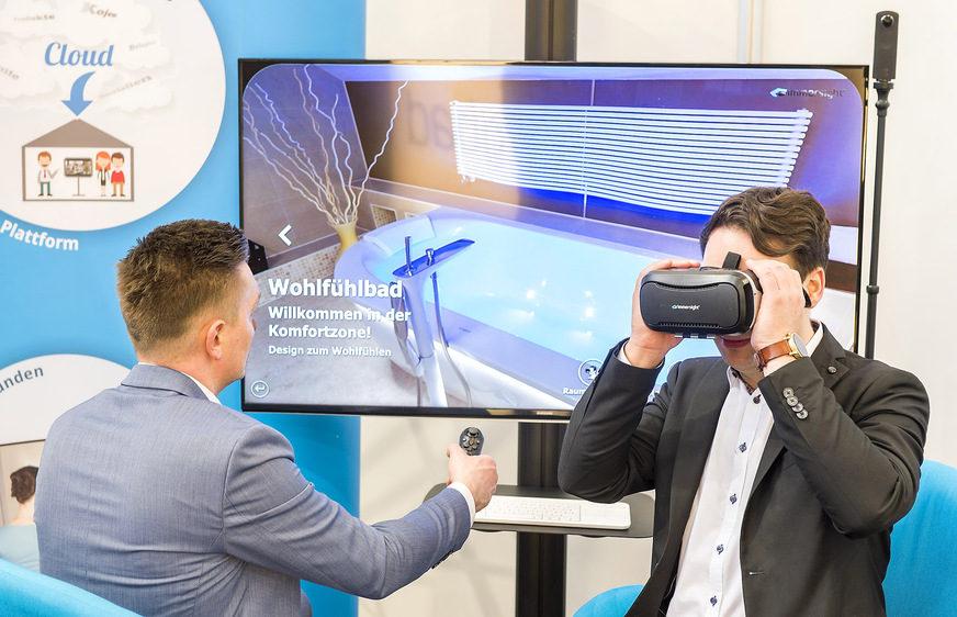 Virtuelle Bäderausstellung: Mit der 360°-Kamera lassen sich fertiggestellte Bäder digitalisieren und in die Cloud stellen.