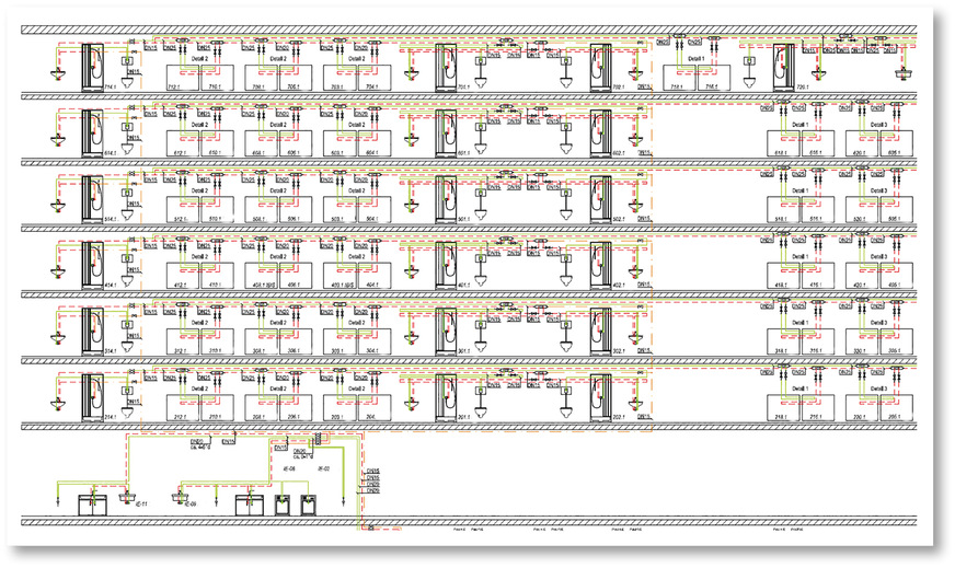 Der hydraulische Abgleich wird ­generell umso aufwendiger, je größe﻿r und komplexer ein Trinkwassersystem ist – bei vielen „Nebenkreisen“ für&nbsp;PWH-C ist der Abgleich nahezu ­unmöglich. Deswegen sollten Zirkula­tions­systeme für PWH generell möglichst übersichtlich aufgebaut werden.