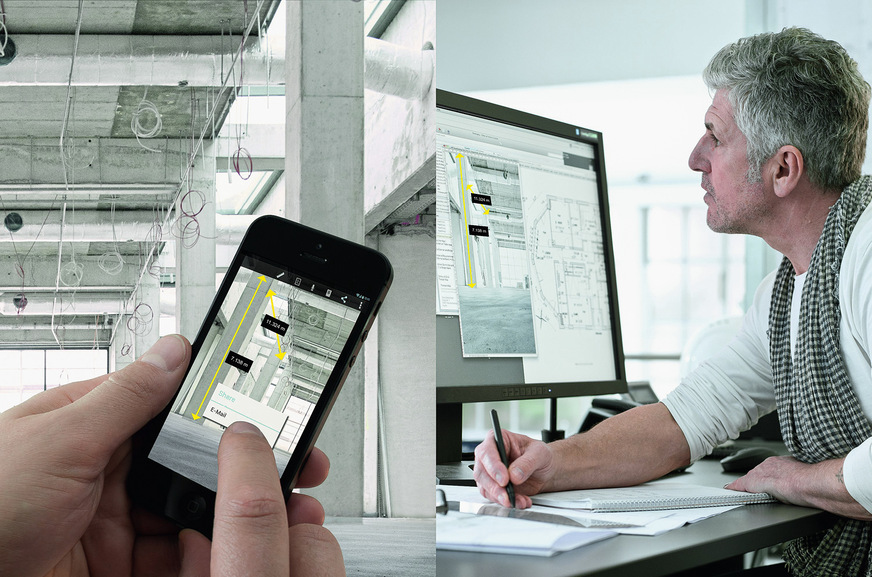 Bluetoothfähige Geräte und Aufmaß-Apps ermöglichen eine medienbruchfreie Übertragung digitaler Messdaten.