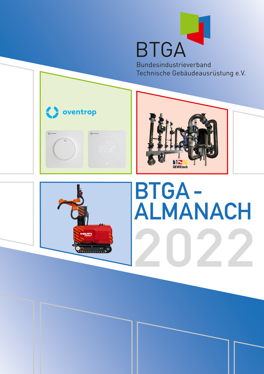 Im BTGA-Almanach 2022 werden aktuelle Trends der TGA-Branche präsentiert.