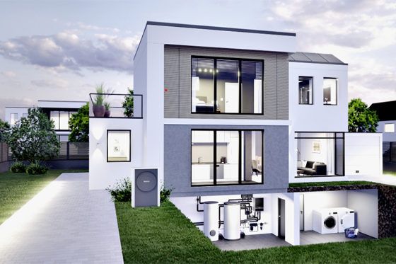 Bild 1: Wärmepumpen lassen sich in ein Energiemanagement integrieren, das alle Verbraucher im Haus koordiniert und intelligent steuert.