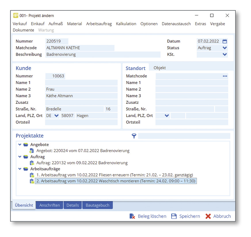 Eine Software für alles: Digitale Geschäftsprozesse sorgen für eine optimale Übersicht über aktuelle Angebote und Aufträge.