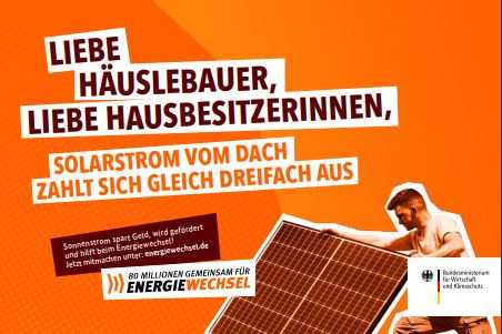 Mit der Kampagne „80 Millionen gemeinsam für Energiewechsel“ appelliert das BMWK an die Gesamtheit der mehr als 80 Millionen Bundesbürgerinnen und -bürger, gemeinschaftlich mehr Tempo zu machen und zu schauen, wo jede und jeder Einzelne einen kleinen Beitrag zum Energiesparen leisten kann. 