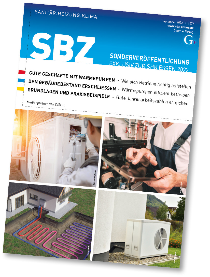 Das Sonderheft Wärmepumpe gibt es exklusiv am SBZ-Stand zur SHK Essen.