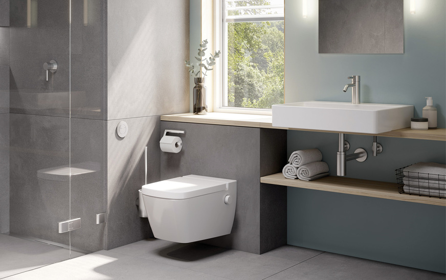 Die Anforderungen an ein modernes Badezimmer sind hoch: Es soll toll aussehen und repräsentativ sein, und der Raum soll den individuellen Lebensstil der Badnutzenden repräsentieren&nbsp;– gleichzeitig muss das Badezimmer als Funktionsraum jeden Tag zuverlässig und pflegeleicht performen. Technische Innovationen wie zum Beispiel das Teceprofil WC-Modul mit Uni-750-Spülkasten ermöglichen gemeinsame Konstruktionen mit Aufsatzwaschtischen.