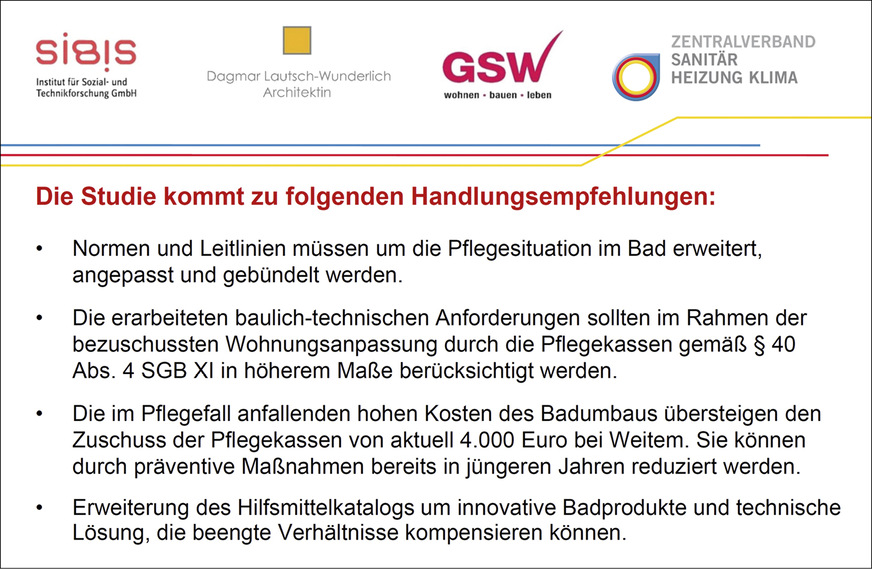 Barrierefrei ja, aber was denn noch? Aufgrund der demografischen Entwicklung wird die Assistenz im Bad in Zukunft millionenfach Teil des Tagesablaufs – das jedoch wird momentan bei der Badplanung und Installation kaum berücksichtigt.