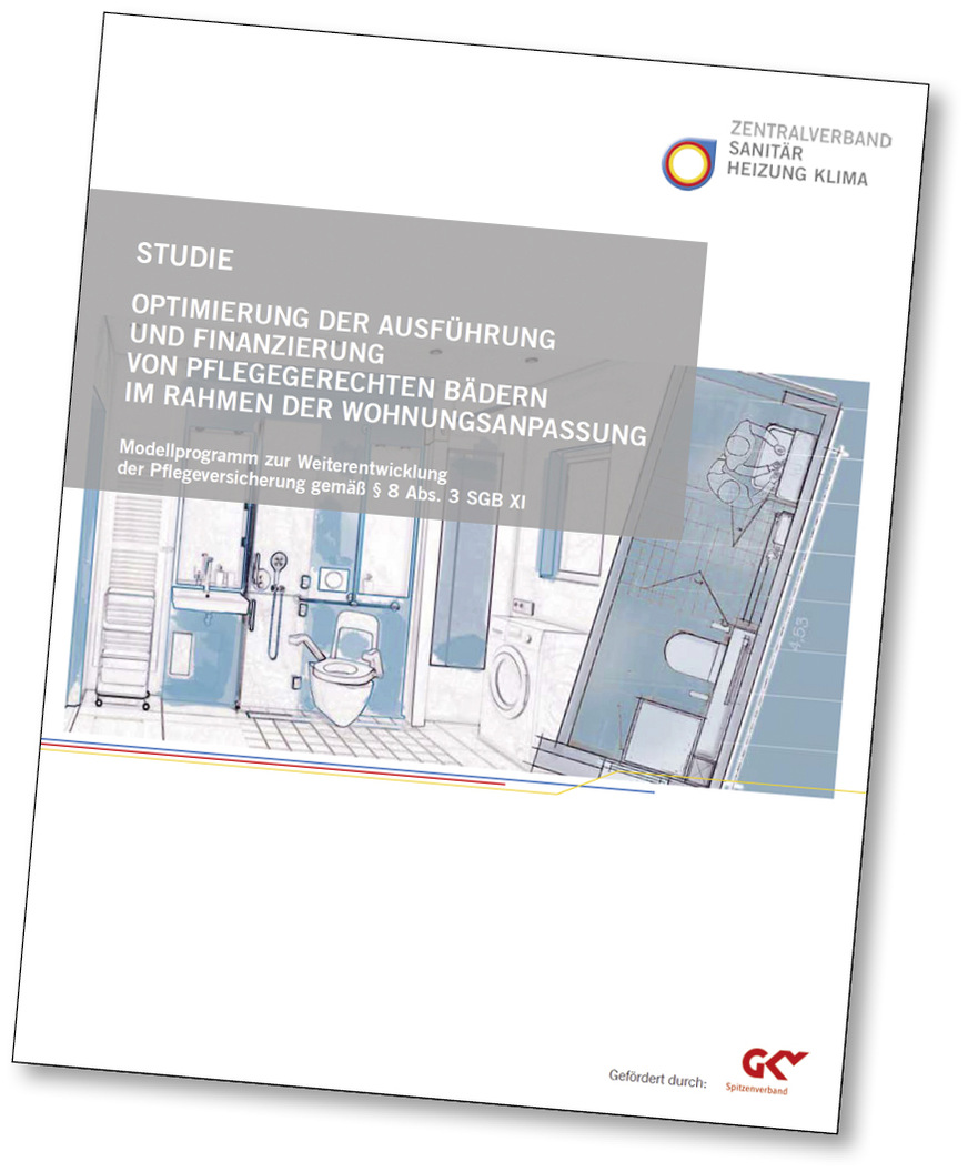 Die über 140 Seiten umfassende Studie zum Pflegebad steht als PDF zum kostenlosen Download bereit unter www.zvshk.de (im Suchfeld den Quicklink QL48117582 eingeben).