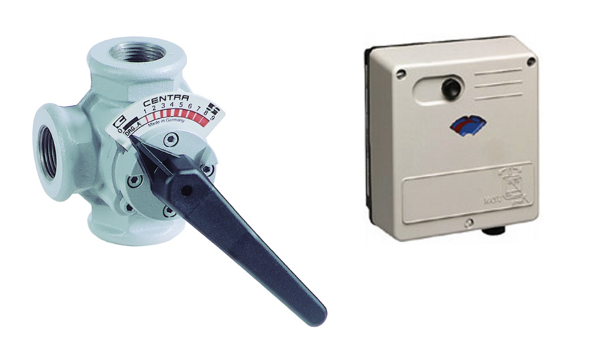 Für eine gradgenaue Vorlauftemperatur und geringstmögliche Verluste auf dem Weg vom Wärmeerzeuger hin zu den Wärmeverbrauchern sorgen die Centra-Mischer mit Stellmotor von Resideo.