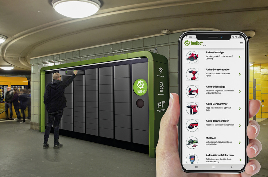 Zugriff auf den Toolbot ­erhält man per Smartphone und Registrierung, wie hier am Ku’damm in Berlin.