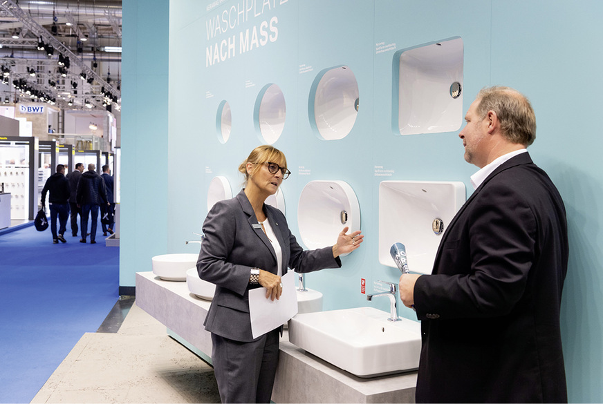 Die Messe zeigt in der neuen Sanitärhalle A1 ein breites Spektrum an hochwertigen Lösungen für ein ressourcenschonendes u nd energiesparendes Wassermanagement in Gebäuden.