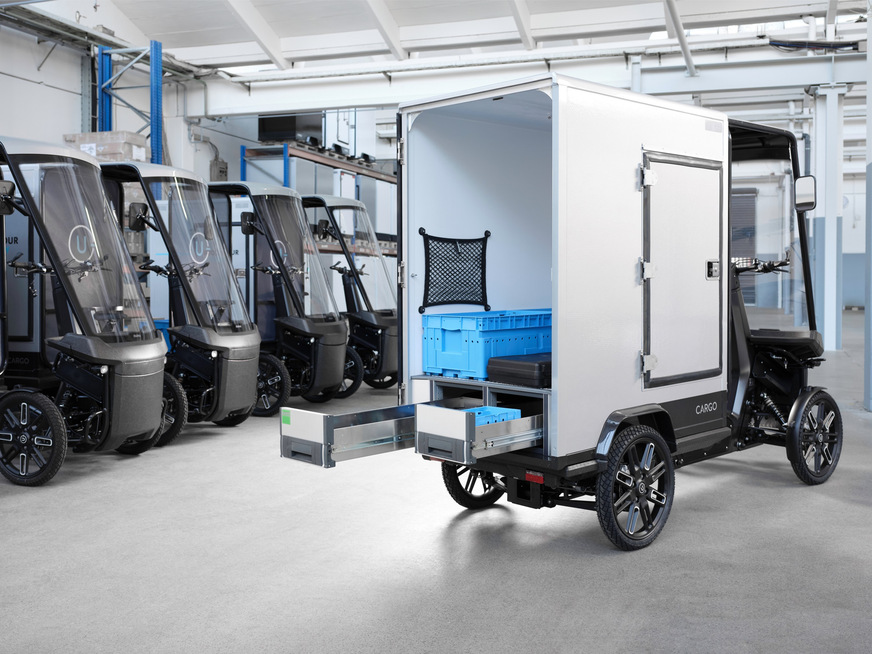 Elektrische Lastenräder als umweltfreundliche Logistik-Lösung.