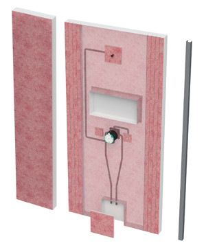 Bereits vormontierte Verrohrungen der neuen Duschwand „individual Showerwall“ von Vigour ermöglichen eine spielend leichte Montage.