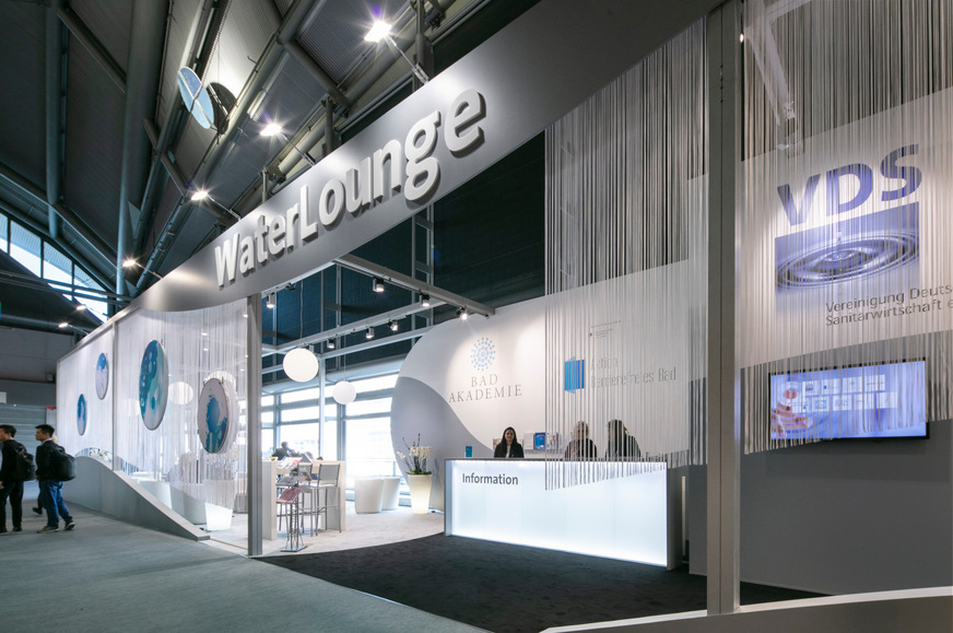 Mitten in der Halle 3.1 wird die VDS mit der „Waterlounge“ (Halle 3.1 Stand: D69) wieder zum Meeting Point für die Repräsentanten und Repräsentantinnen aller 3 Vertriebsstufen